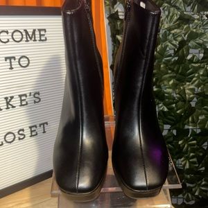 Charleen Black Lucite Boots